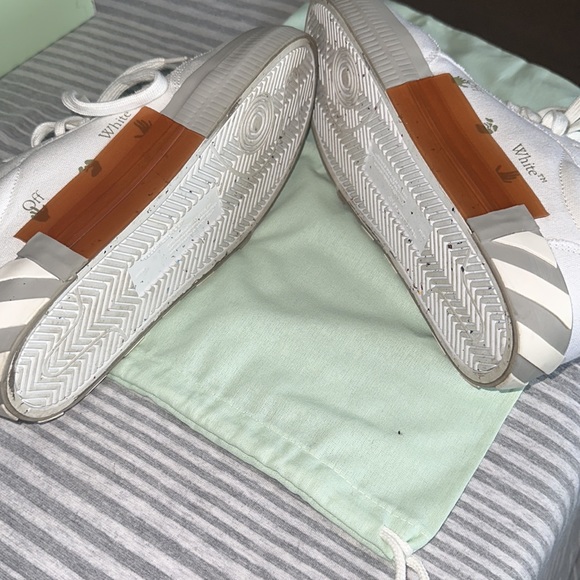 Off- White Vulcanized Eco Canvas Sneakers - Picture 9 of 16